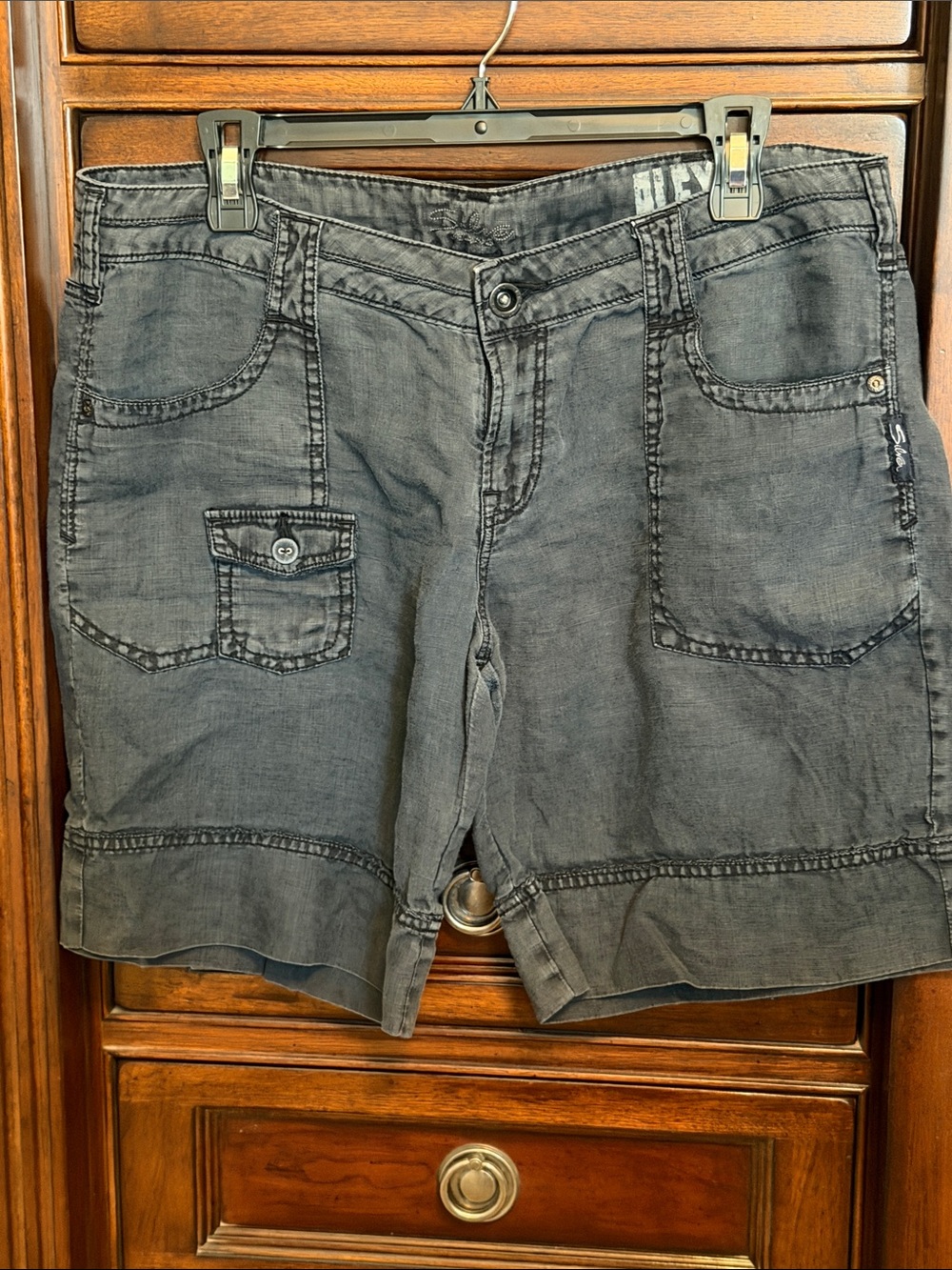 Women’s Silver Blue Jean Shorts